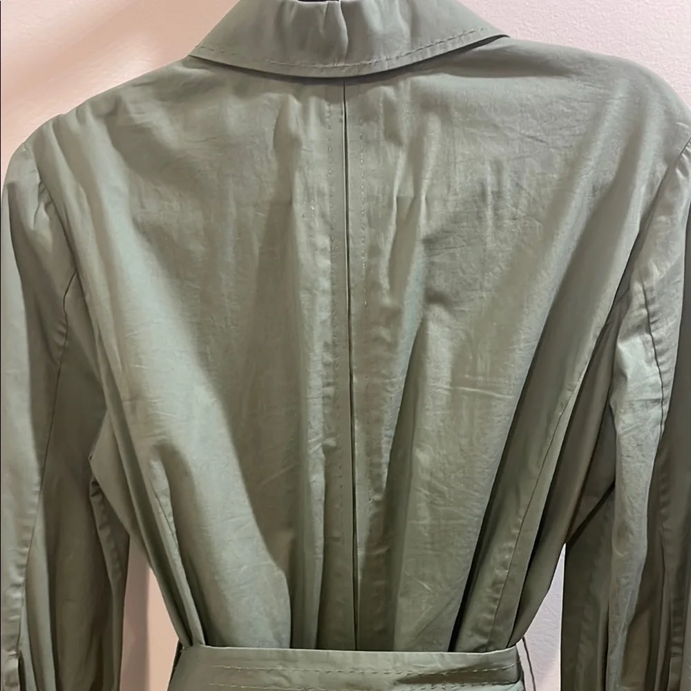 Tory Burch Olive Green Utility Shirt Dress - Picture 3 of 8